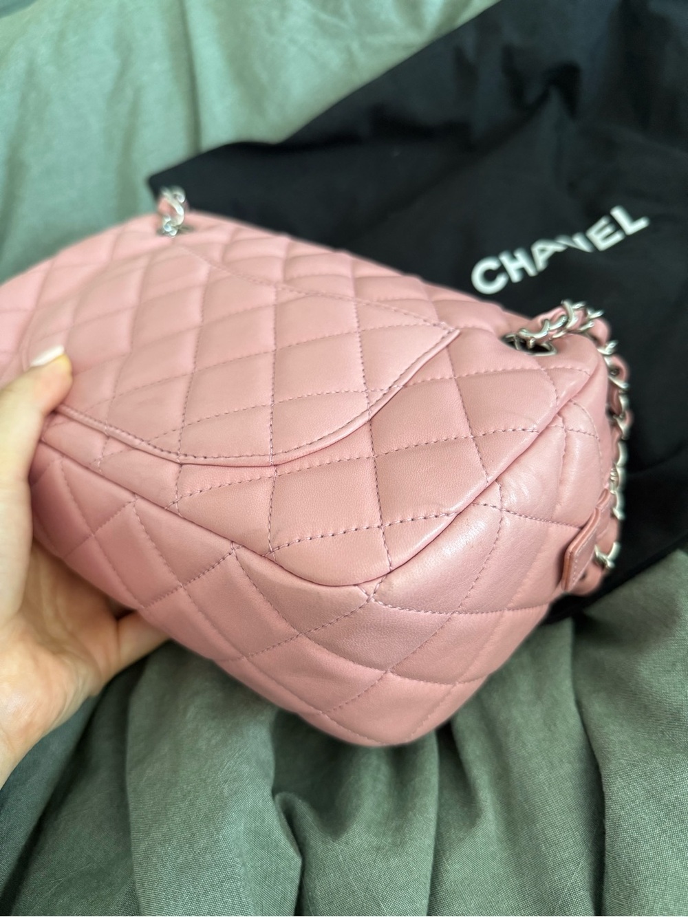 CHANEL Quilted Pink Lambskin Camera Bag - Picture 6 of 15